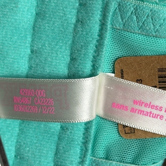NWT PINK by VS Lace Bralette Wireless Lightly Lined Aqua size Medium - Picture 7 of 8